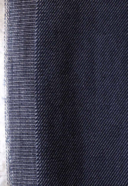 Tencel™ - Linen Denim Fabric, Navy Blue, 125 GSM Lightweight Twill, 54" inches wide