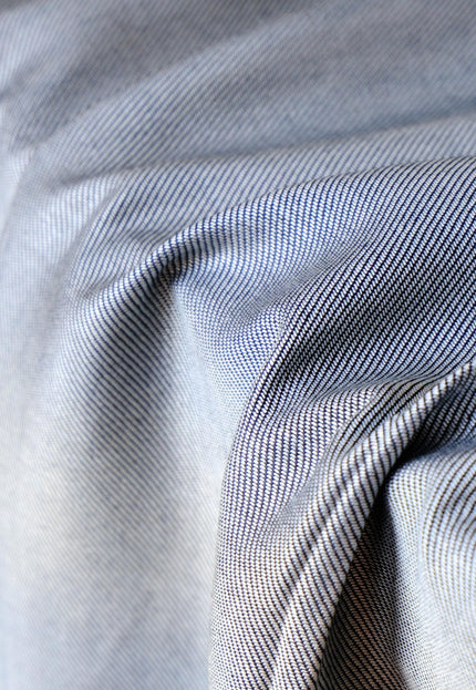 Tencel™ - Linen Denim Fabric, Navy Blue, 125 GSM Lightweight Twill, 54" inches wide