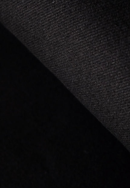 Jet Black Cotton Drill Fabric | 56" Wide | 350 GSM