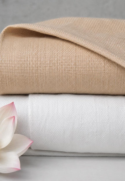 Handwoven Lotus Silk Fabric, 44" wide, Made in India, 250 GSM