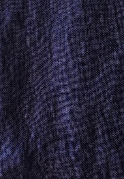 Pure Indigo Linen Fabric: 170 GSM, 45" Wide - By The Yard