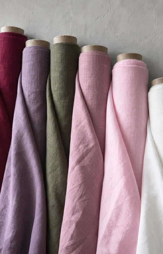 Softened Linen Fabric by the yard, 56" wide, 40s lea, 165 GSM