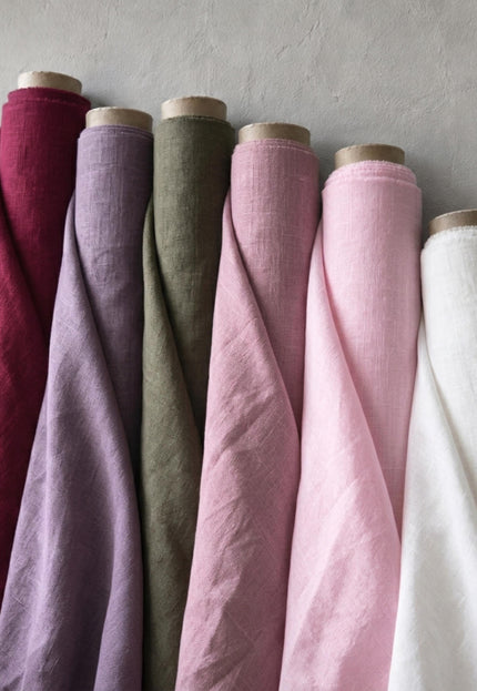 Softened Linen Fabric by the yard, 56" wide, 40s lea, 165 GSM