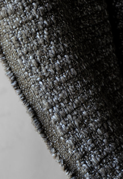 Textured Wool-Cotton Blend Loop-Over Weave Fabric | 300 GSM | 46” Wide