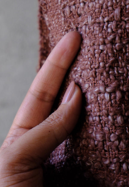 Textured Wool-Cotton Blend Loop-Over Weave Fabric | 300 GSM | 46” Wide