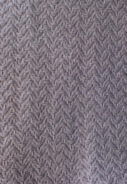 Handwoven Wool - Cotton Double Herringbone Fabric, 300 GSM, 46" Wide