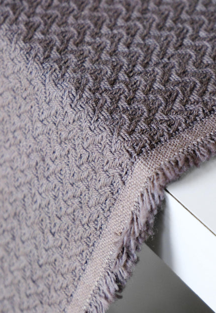 Handwoven Wool - Cotton Double Herringbone Fabric, 300 GSM, 46" Wide