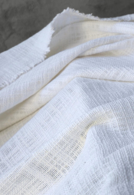 Handwoven Wool-Cotton Blend Slub Fabric | 270 GSM | 50” Wide