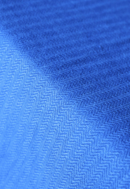 Indigo Hemp Herringbone Fabric with Black Selvedge | 54" wide | 240 GSM