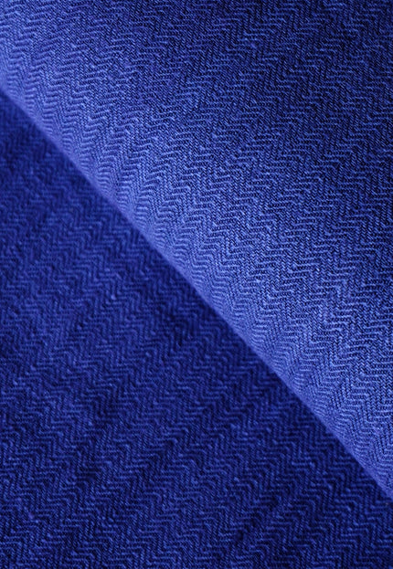 Indigo Hemp Herringbone Fabric with Black Selvedge | 54" wide | 240 GSM