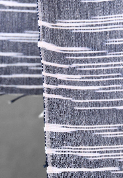 Indigo Handwoven Kasuri Fabric, 45" Wide, 300 GSM