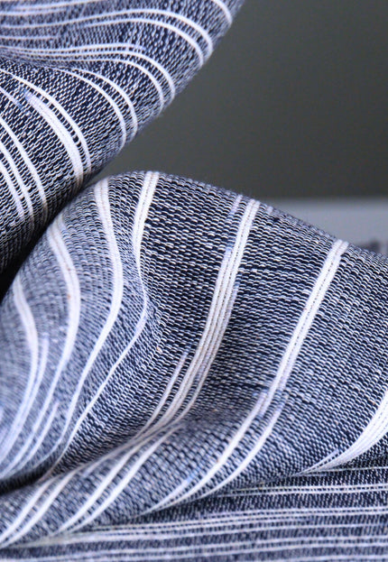 Indigo Handwoven Kasuri Fabric, 45" Wide, 300 GSM