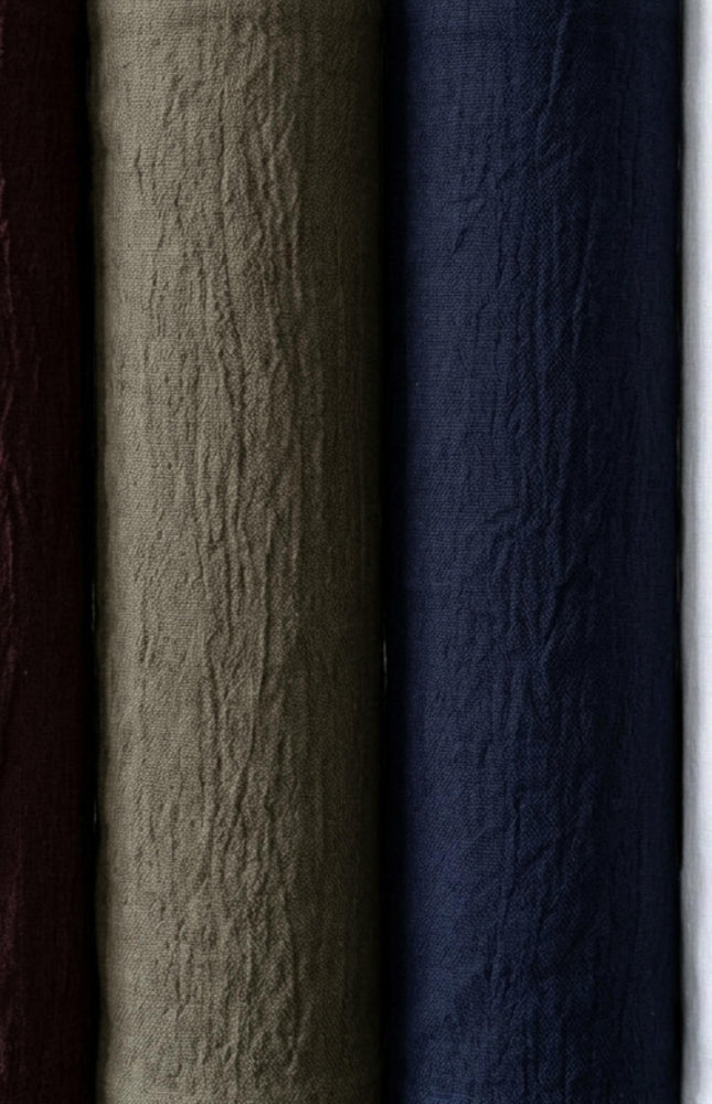Linen-Merino Wool Spandex Stretch Fabric, 38" Wide, 260 GSM (2-Way Stretch)