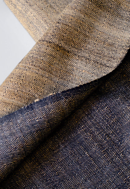 Reversible Handwoven Tussar Silk Fabric, 220 GSM Wild Silk, 44” Wide