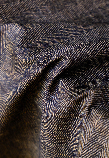 Reversible Handwoven Tussar Silk Fabric, 220 GSM Wild Silk, 44” Wide