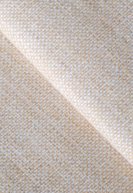 Yak Wool Tweed Fabric by the yard: Beige, 58" Wide, 353 GSM