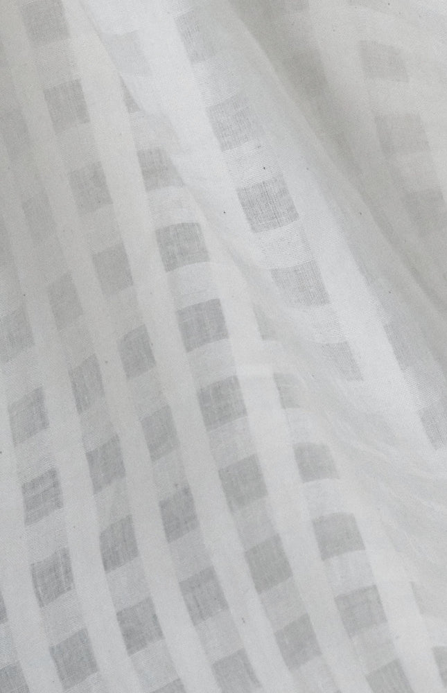 200-count Self-Checkered Bengal Muslin Cotton Fabric | 44" Wide | 90 GSM