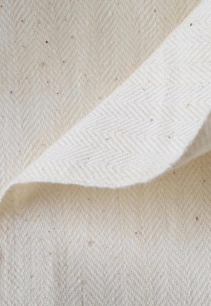 Handwoven Kala Cotton Herringbone Fabric | 45" Wide | 215 GSM