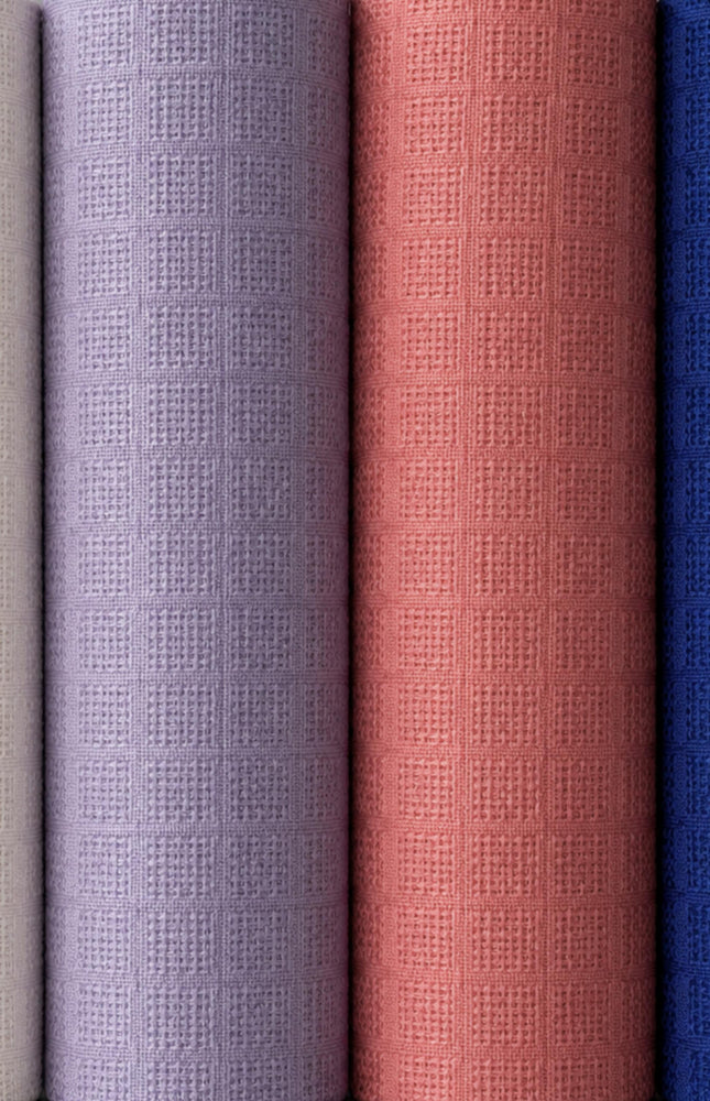 Naturally Dyed Organic Cotton Dobby Fabric, Dotted Textured Weave, 300 GSM, 45” Wide