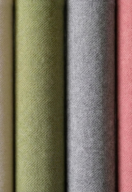 Heavyweight Merino Wool Herringbone Fabric, 390 GSM, 58” Wide