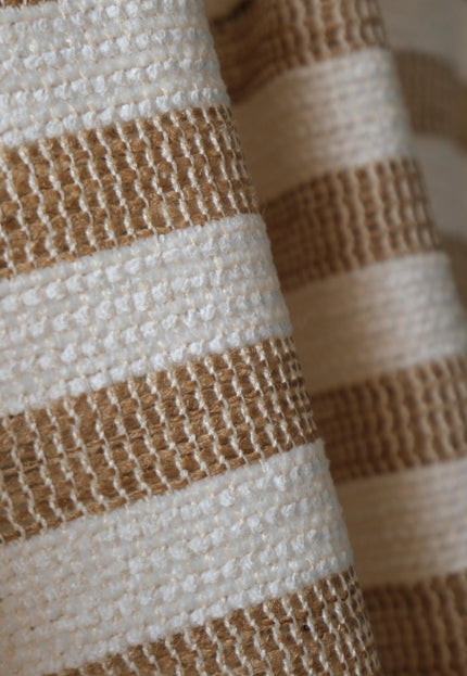 Handloom Eri Silk Fabric with Silk Pile Stripes | 44” Wide | 125 GSM