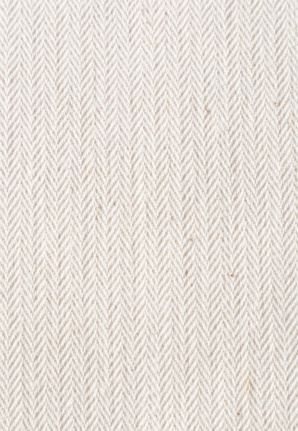 Cotton + Linen Blend Greige Herringbone Fabric | 240 GSM | 54” inches Wide