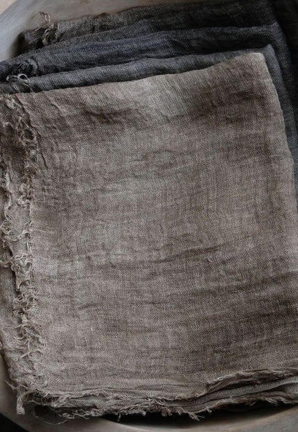 Naturally Dyed Linen Sheer Gauze Fabric, 54" Wide, 80 GSM