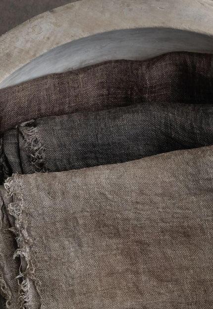 Naturally Dyed Linen Sheer Gauze Fabric, 54" Wide, 80 GSM