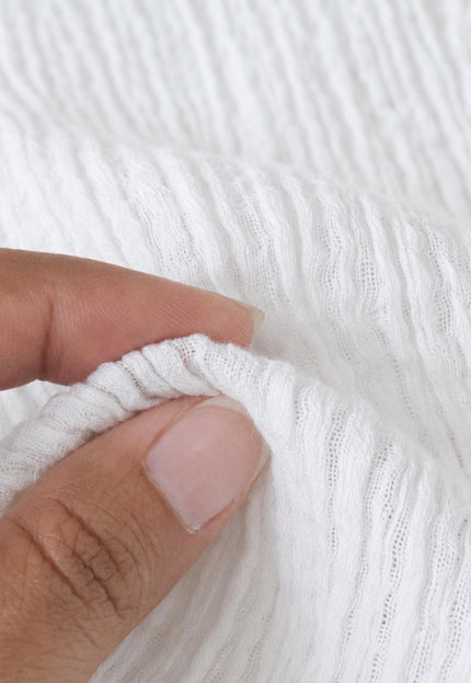 Bengal Handwoven Cotton Seersucker-Inspired Fabric, 45" Wide, 92 GSM
