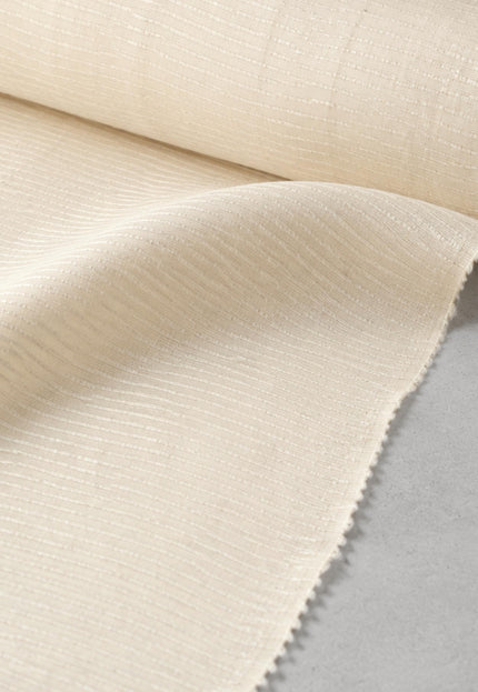 Tussar Silk Noil Striped Fabric | 280 GSM | 44” Wide