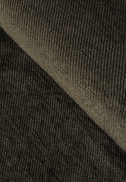 Military Green & Indigo Merino Wool - Linen Fabric | 54” Wide | 220 GSM
