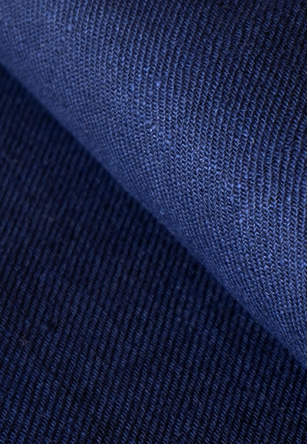 Military Green & Indigo Merino Wool - Linen Fabric | 54” Wide | 220 GSM