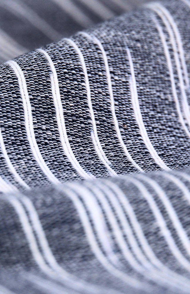 Indigo Handwoven Kasuri Fabric, 45" Wide, 300 GSM