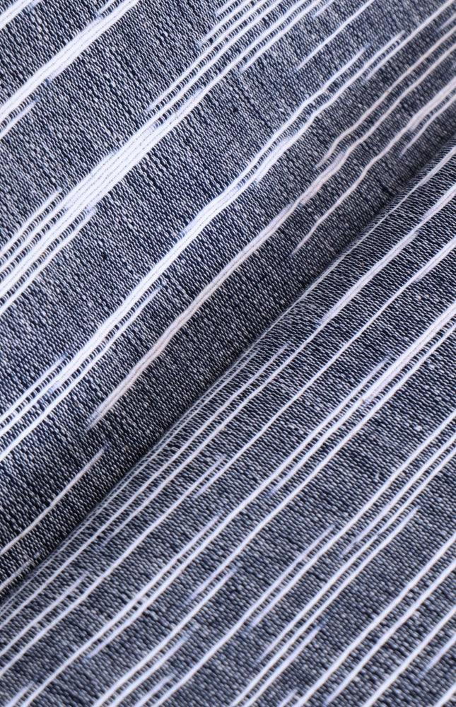 Indigo Handwoven Kasuri Fabric, 45" Wide, 300 GSM