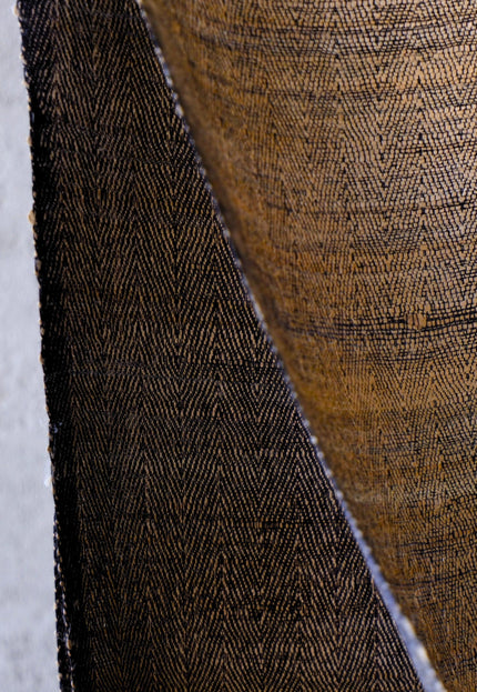 Reversible Handwoven Tussar Silk Fabric, 220 GSM Wild Silk, 44” Wide