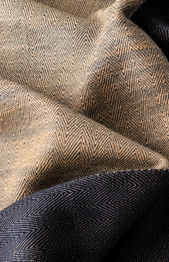 Reversible Handwoven Tussar Silk Fabric, 220 GSM Wild Silk, 44” Wide