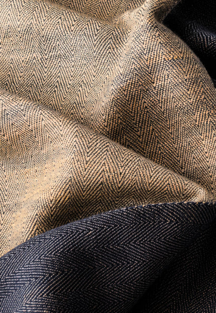 Reversible Handwoven Tussar Silk Fabric, 220 GSM Wild Silk, 44” Wide