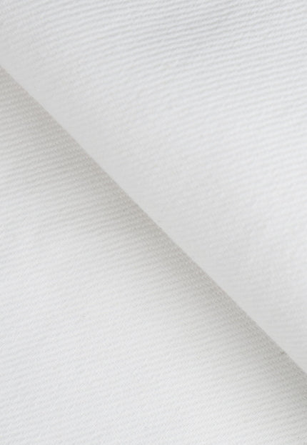 Stone-washed White Organic Cotton Denim Fabric by the yard, 58 inches wide, 271 GSM