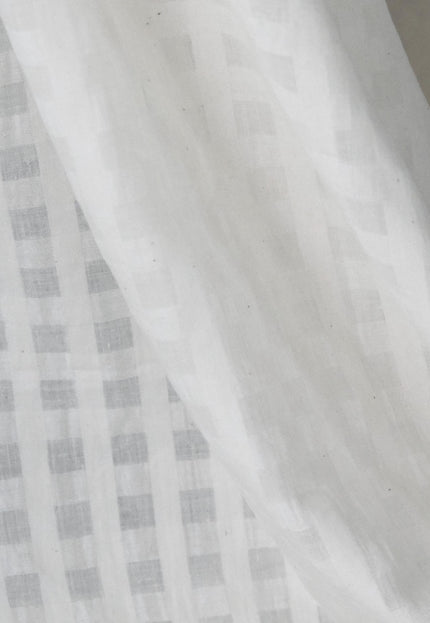 200-count Self-Checkered Bengal Muslin Cotton Fabric | 44" Wide | 90 GSM