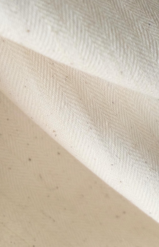 Handwoven Kala Cotton Herringbone Fabric | 45" Wide | 215 GSM