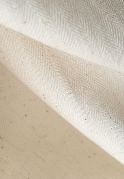 Handwoven Kala Cotton Herringbone Fabric | 45" Wide | 215 GSM