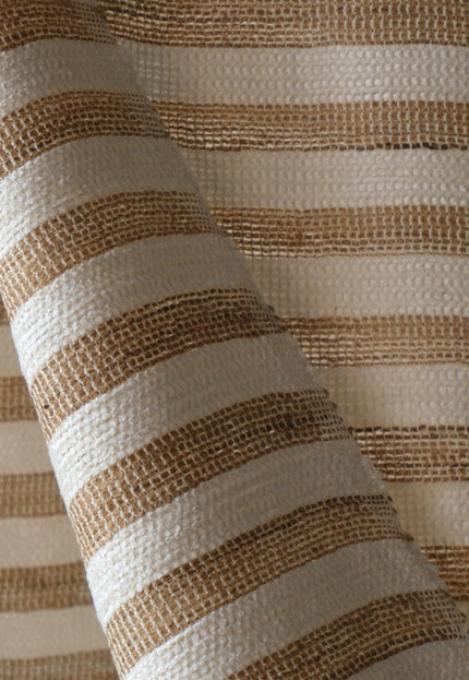 Handloom Eri Silk Fabric with Silk Pile Stripes | 44” Wide | 125 GSM