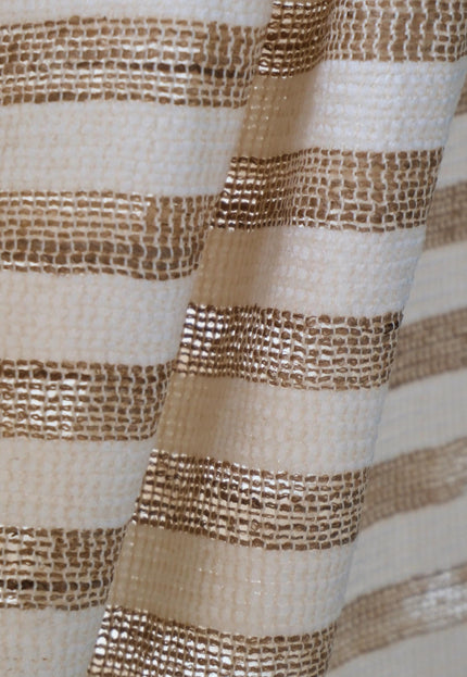 Handloom Eri Silk Fabric with Silk Pile Stripes | 44” Wide | 125 GSM