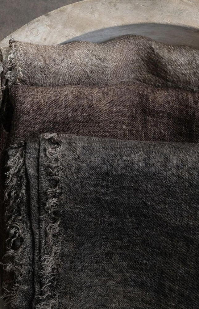 Naturally Dyed Linen Sheer Gauze Fabric, 54" Wide, 80 GSM