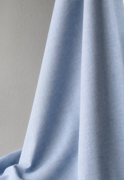 Pure Cotton Indigo Chambray Fabric by the yard | 54" Wide | 180 GSM
