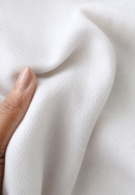 Alpaca  Wool Herringbone Fabric, 120 GSM, 53” Wide