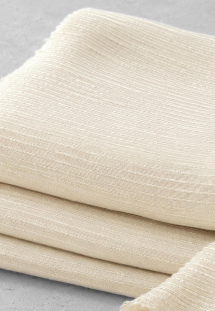 Tussar Silk Noil Striped Fabric | 280 GSM | 44” Wide