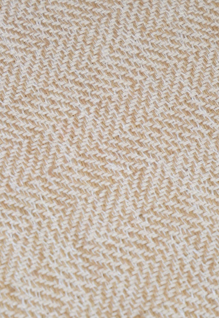 Handwoven Lambswool Herringbone Fabric, 250 GSM, 44" Wide