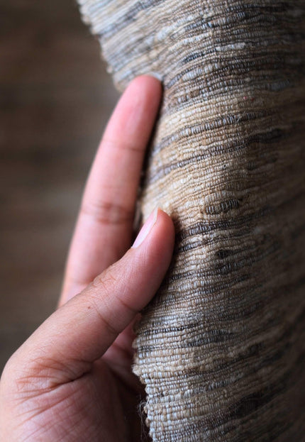 Handwoven Undyed Heritage Wild Silk Fabric, 320 GSM, 45" Wide