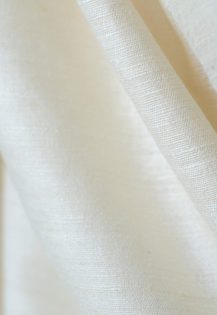 Handwoven Mulberry Peace Silk Fabric, Natural Ivory Ahimsa Matka Silk, 44” Wide, 165 GSM